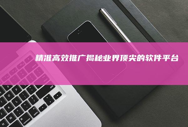 精准高效推广：揭秘业界顶尖的软件平台